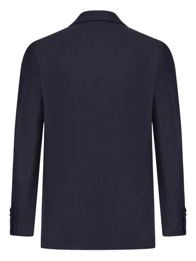 Lardini Unlined Single-breasted Tailored Jacket In Blue