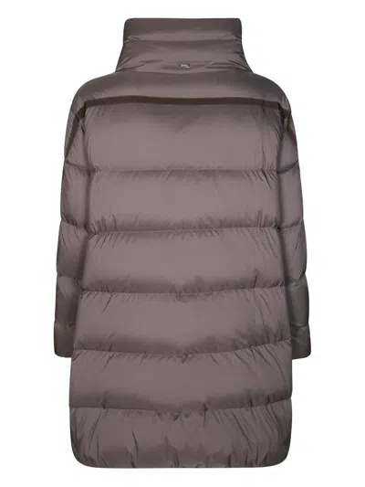 Herno Zip Coat In Brown