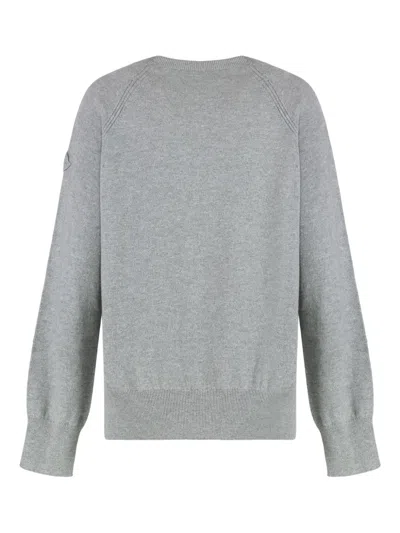 Moncler Relaxed Fit Cashmere Sweater In Gray