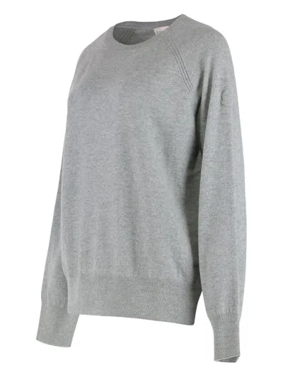Moncler Relaxed Fit Cashmere Sweater In Gray