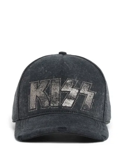 Dsquared2 Kiss Embellished Baseball Cap In Brown