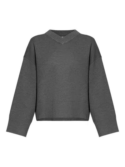 Samsoe & Samsoe Salula V-neck Sweater In Gray