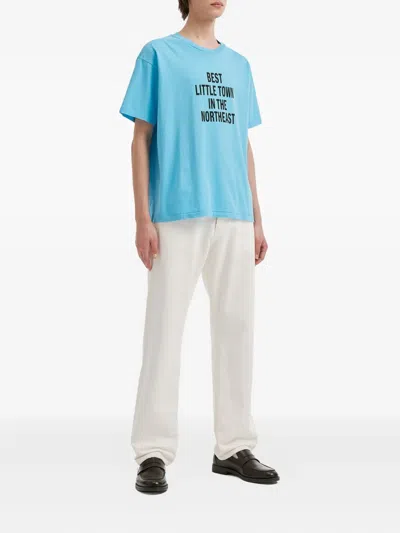 Bode Graphic Print T-shirt In Blue