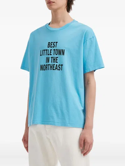 Bode Graphic Print T-shirt In Blue