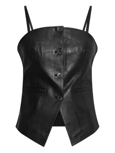 Samsoe & Samsoe Salco Buttoned-up Top In Black