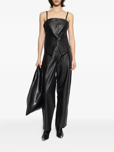 Samsoe & Samsoe Salco Buttoned-up Top In Black