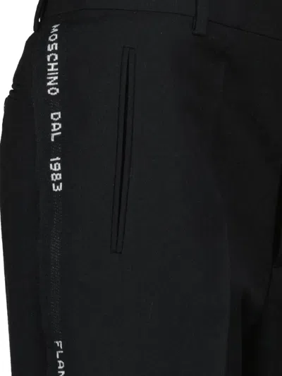 Moschino Belt Loop Casual Pants In Black