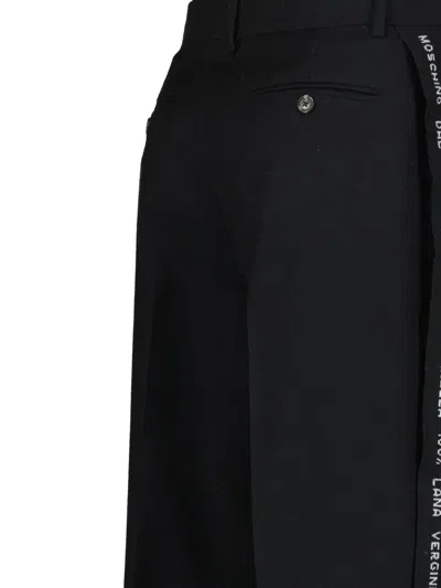 Moschino Belt Loop Casual Pants In Black