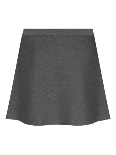 Samsoe & Samsoe Salula Ribbed Skirt In Gray