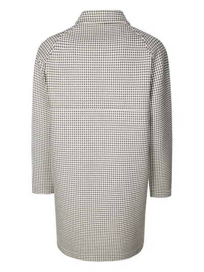 Paolo Pecora Structured Black Quilted Coat With Smooth Texture In Gray