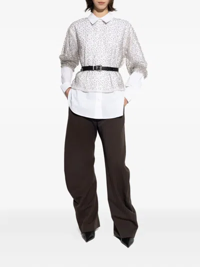 Samsoe & Samsoe Samally Beaded-detail Top In Neutral