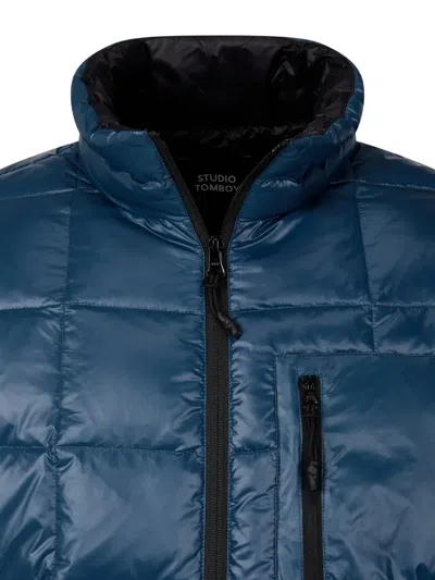 Studio Tomboy Square-pattern Padded Jacket In Animal Print