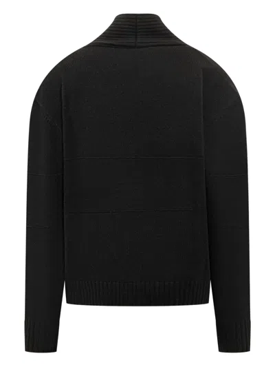 Gcds Cardigan Logo Buttoned Cardigan In Black