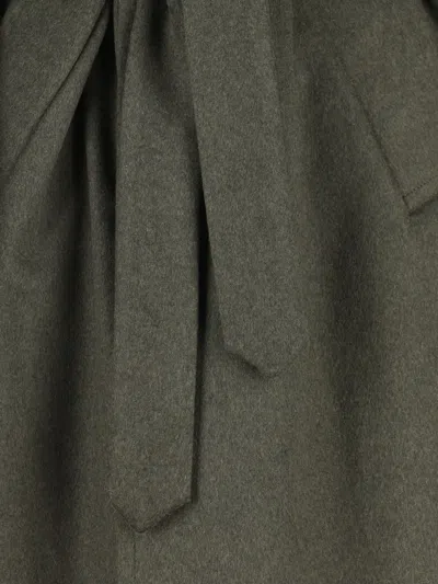 Cini Belted Coat In Green