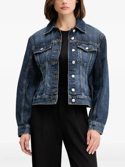 Hugo Boss Buttoned Pocket Denim Jacket In Blue
