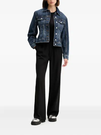 Hugo Boss Buttoned Pocket Denim Jacket In Blue