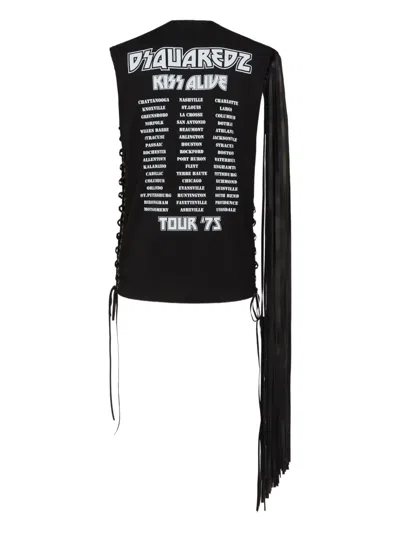 Dsquared2 Kiss T-shirt In Black