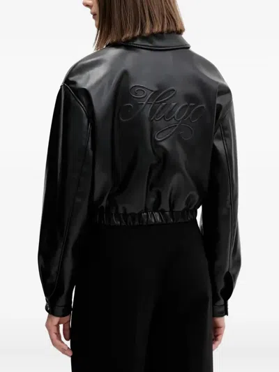 Hugo Boss Autene Zip Jacket In Black