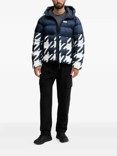 Helly Hansen Oslo Graphic-print Puffer Jacket In Blue