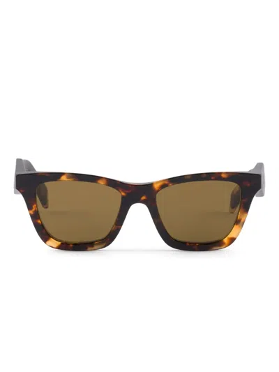 Prada Logo Rectangle-frame Sunglasses In Brown