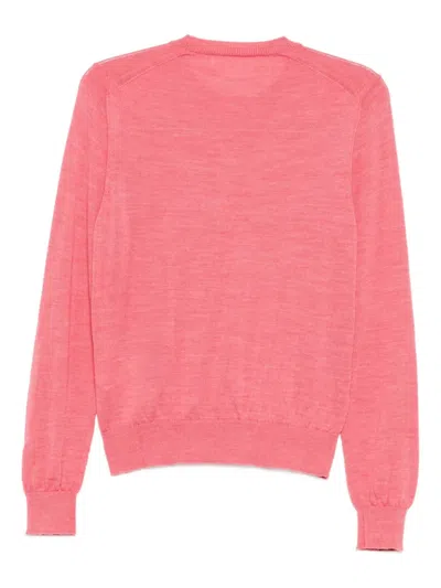 Comme Des Garcons Girl Ribbon-embellished Top In Pink
