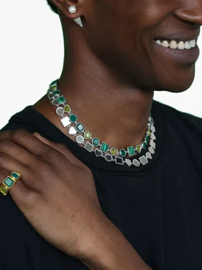 Veert Geometric Charm Necklace In Brown