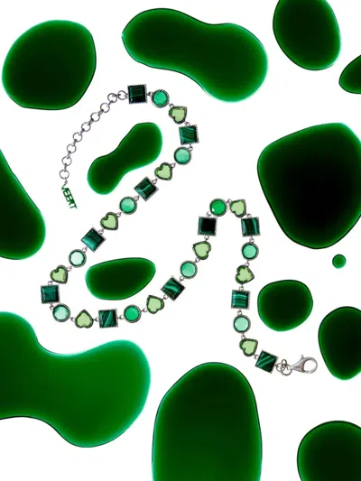 Veert Geometric Charm Necklace In Brown