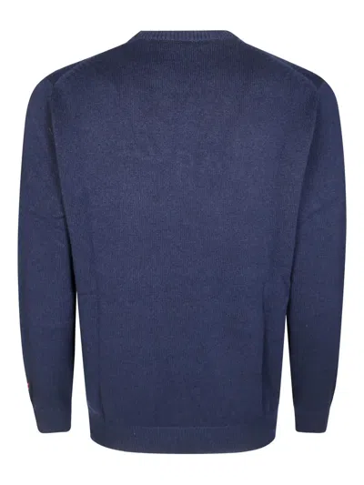 Mc2 Saint Barth Embroidered-drink Graphic Crewneck Sweater In Blue