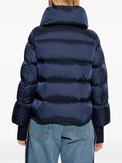 Add Short Down Cape In Blue