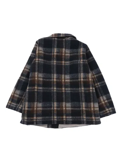 Zhoe & Tobiah Check-pattern Toggle Coat In Multi