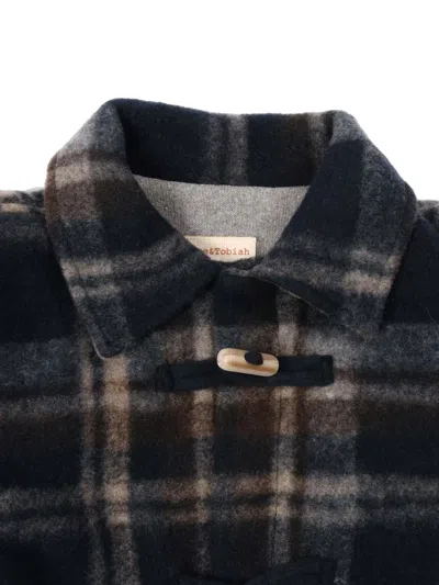 Zhoe & Tobiah Check-pattern Toggle Coat In Multi