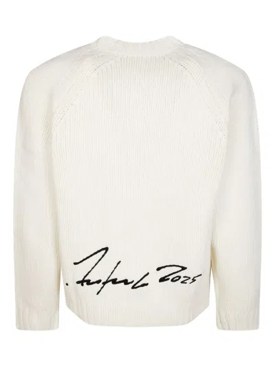 Kenzo X Futura 2000 Sweater In White Wool In White