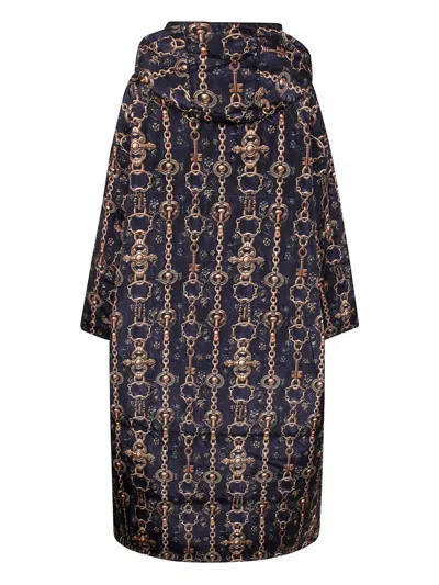 Sittingsuits Chain Hooded Coat In Multi