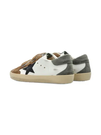 Golden Goose Kids Old School White And Black Star Sneakers In Multi