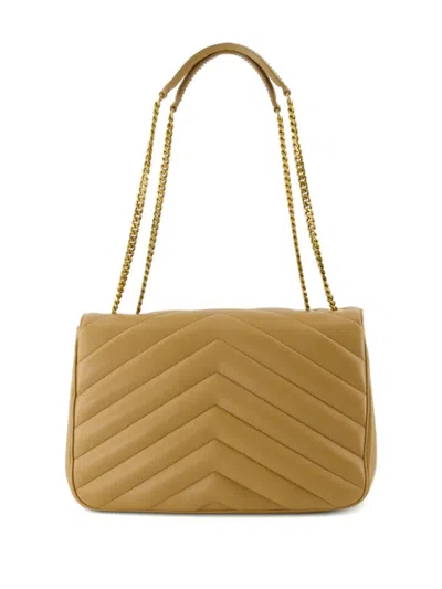 Saint Laurent Loulou Medium Shoulder Bag In Nude
