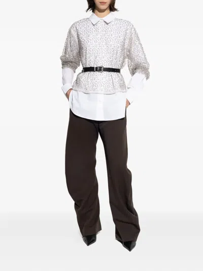 Samsoe & Samsoe Samoon Tie-detail Shirt In White