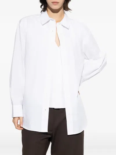 Samsoe & Samsoe Samoon Tie-detail Shirt In White