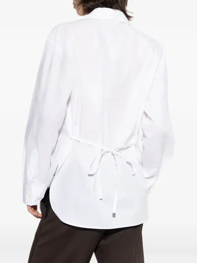 Samsoe & Samsoe Samoon Tie-detail Shirt In White
