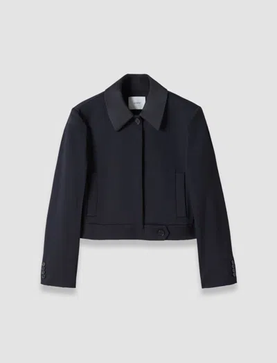 Joseph Abbe Tailored Crepe Jacket In Black