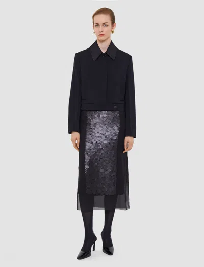 Joseph Abbe Tailored Crepe Jacket In Black