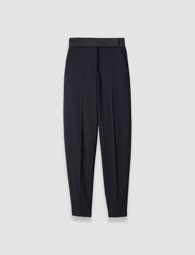 Joseph Aix Tailored Crepe Trousers In Black