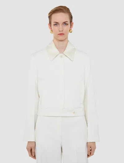 Joseph Abbe Tailored Crepe Jacket In White