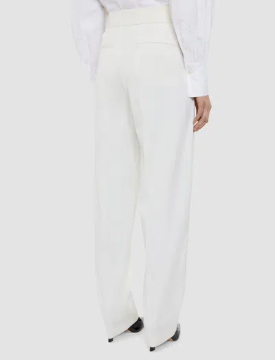 Joseph Aix Tailored Crepe Trousers In White