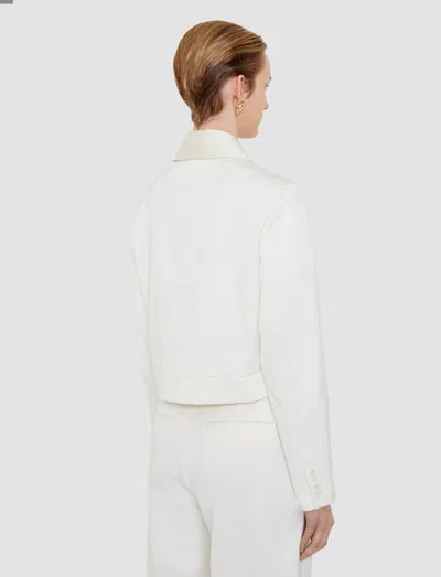 Joseph Abbe Tailored Crepe Jacket In White
