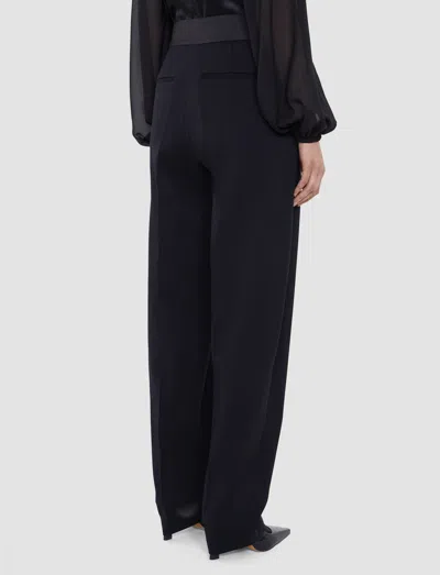 Joseph Aix Tailored Crepe Trousers In Black