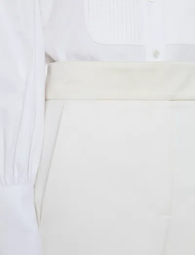 Joseph Aix Tailored Crepe Trousers In White