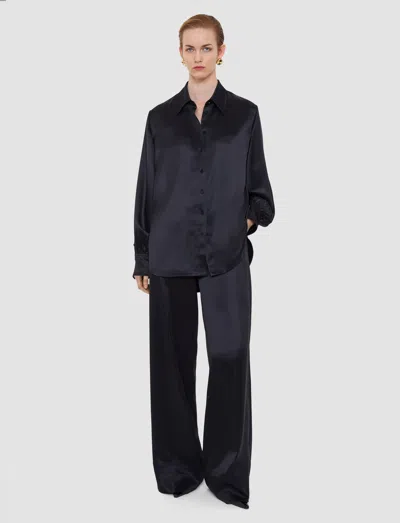 Joseph Dieu Double Satin Blouse In Black