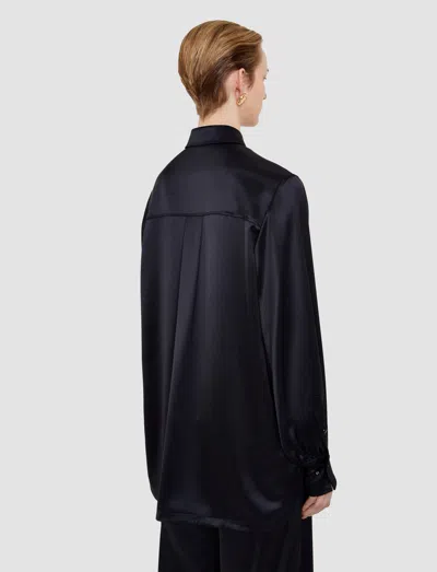 Joseph Dieu Double Satin Blouse In Black