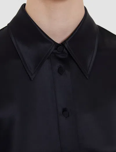 Joseph Dieu Double Satin Blouse In Black