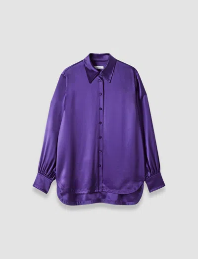 Joseph Dieu Double Satin Blouse In Purple